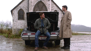 Dean takes in all that Cas is telling him.